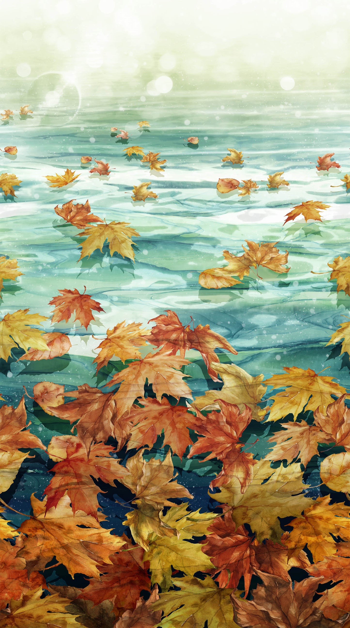 Autumn Breeze Ombre by Deborah Edwards and Melanie Samra for Northcott~ Teal Multi