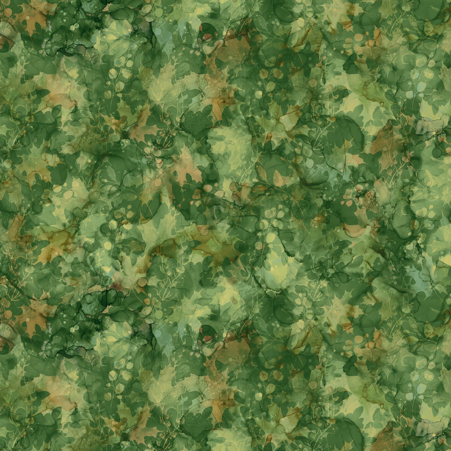 Autumn Breeze by Deborah Edwards and Melanie Samra for Northcott ~ Dark Green ~ (1/4 Meter)