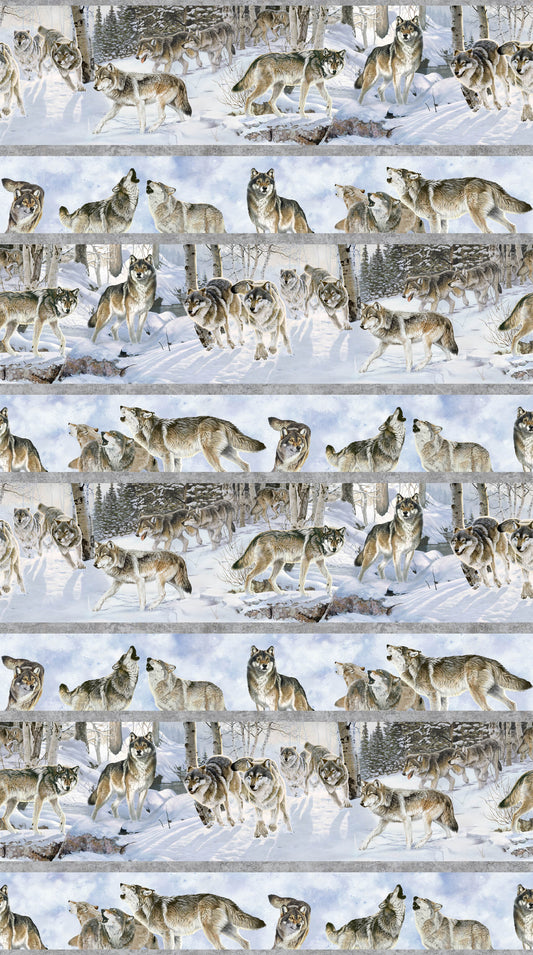 Wild at Heart by Al Agnew for Northcott~ Lt Blue Multi