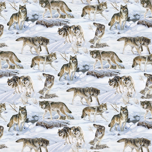 Wild at Heart by Al Agnew for Northcott~ Lt Blue Multi