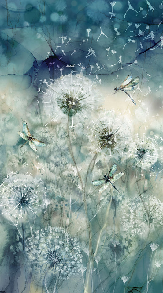 Whisper Panel by Deborah Edwards and Melanie Samra for Northcott ~ Teal Multi