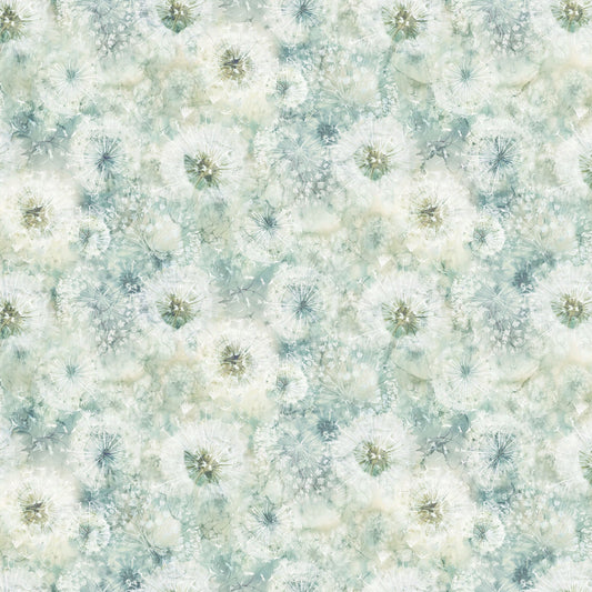 Whisper Packed Seed Pods by Deborah Edwards and Melanie Samra for Northcott ~ Lt. Teal Multi