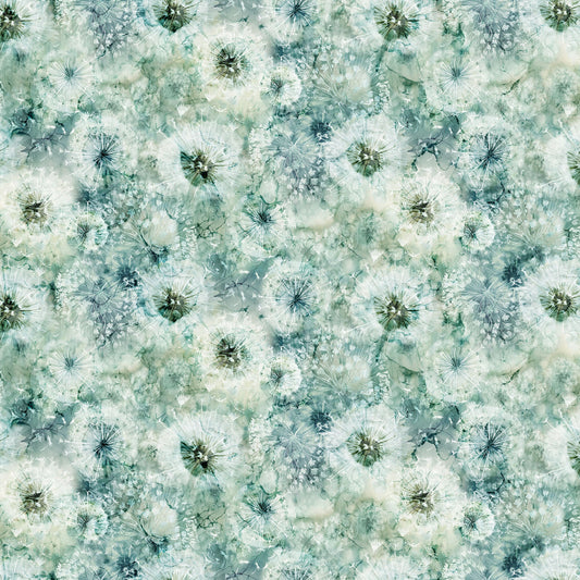 Whisper Packed Seed Pods by Deborah Edwards and Melanie Samra for Northcott ~ Md Teal Multi