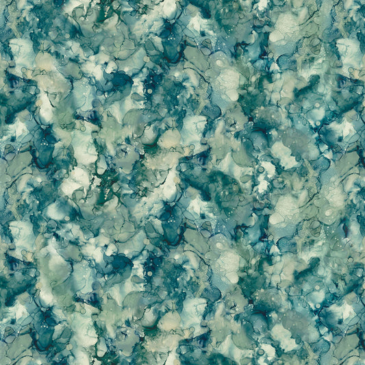 Whisper Texture by Deborah Edwards and Melanie Samra for Northcott ~ Teal Multi