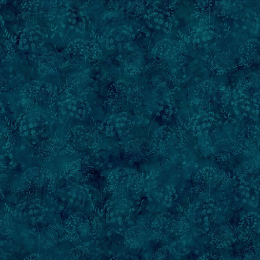 Whisper Flower Blender by Deborah Edwards and Melanie Samra for Northcott ~ Navy