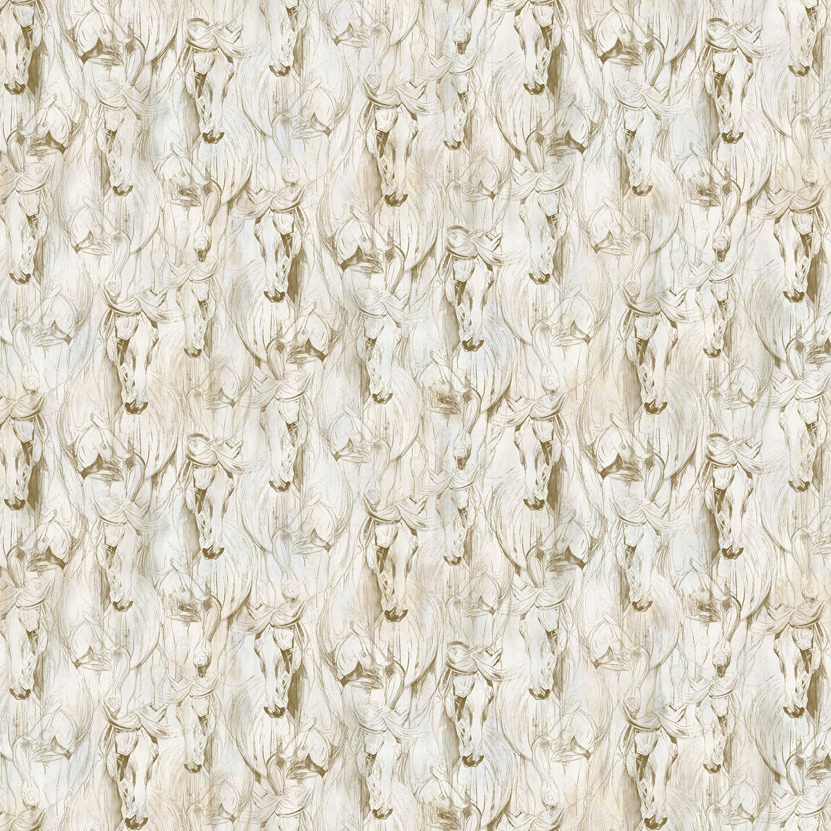 Shadow and Light by Northcott ~ Horse Toile Cream ~ (1/4 Meter)