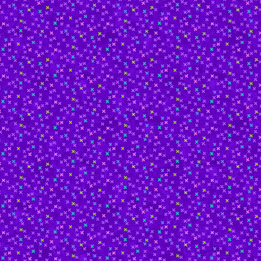 Hugs and Kisses Big Kisses by Deborah Edwards for Northcott ~ Purple Multi