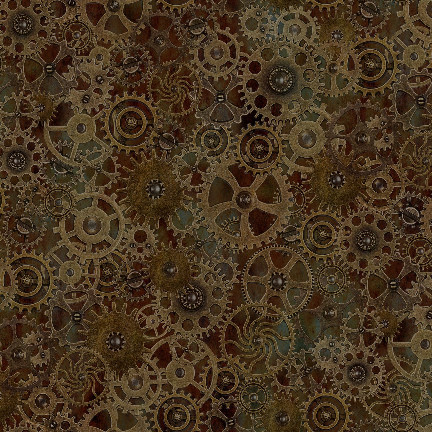 Steampunk Menagerie Large Gears
by Jason Yenter for In The Beginning Fabrics ~ Gold