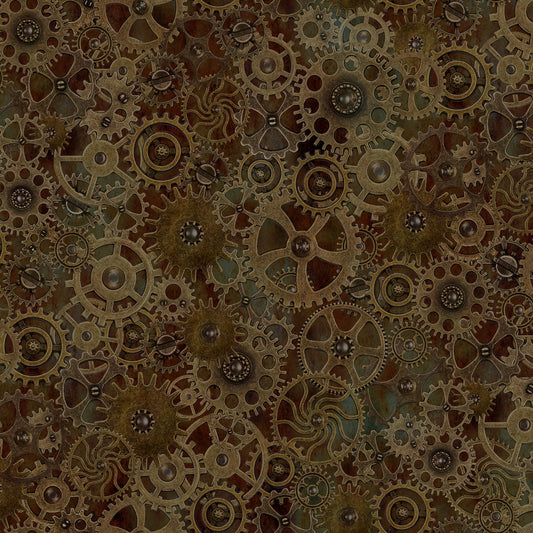 Steampunk Menagerie Large Gears
by Jason Yenter for In The Beginning Fabrics ~ Gold