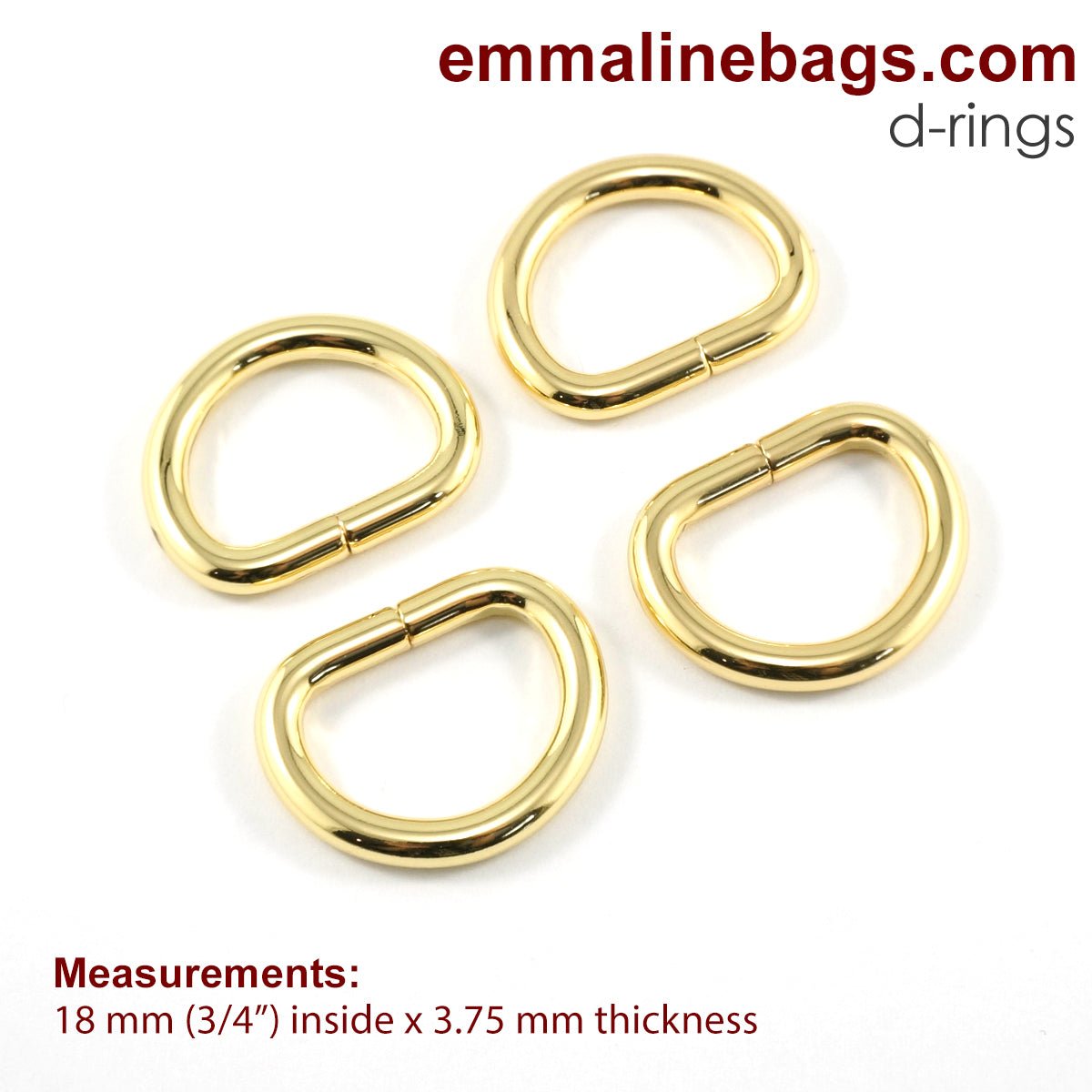 Assorted D-rings by Emmaline Bags