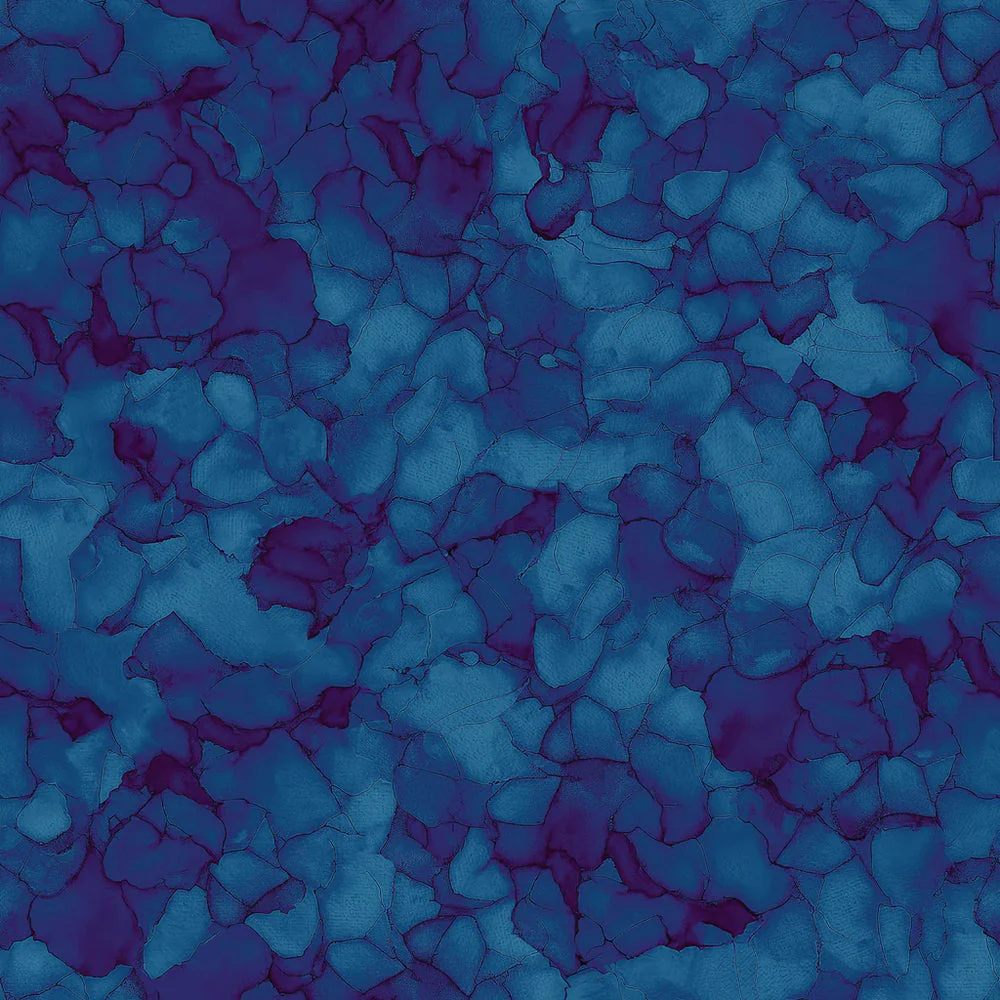 Flight of Beauty Petal Mosaic by Peggy Collin’s for Camelot Fabrics ~ Navy