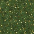 Christmas Time by Stof Fabrics ~ Green/Gold ~ (1/4 Meter)