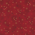 Christmas  Snow Crystals by Stof Fabrics ~ Red/Gold ~ (1/4 Meter)