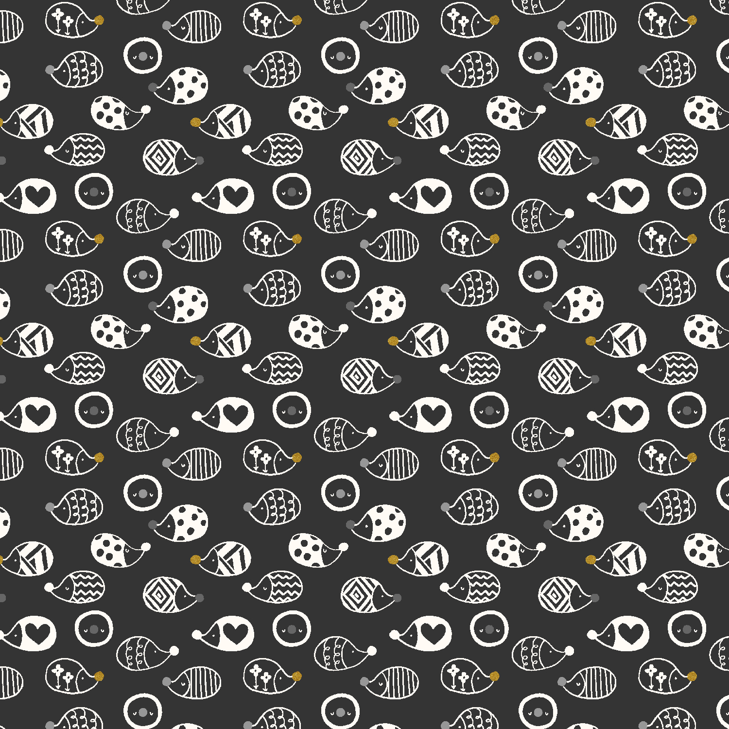 Neko No Yume - Nezumi - Graphite Metallic Fabric