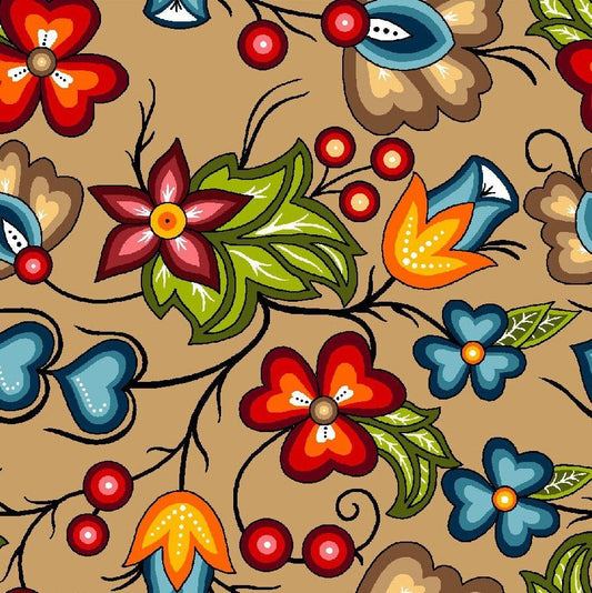 Native Floral by Shannon Gustafson ~ Beige