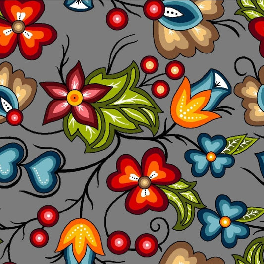 Native Floral by Shannon Gustafson ~ Grey