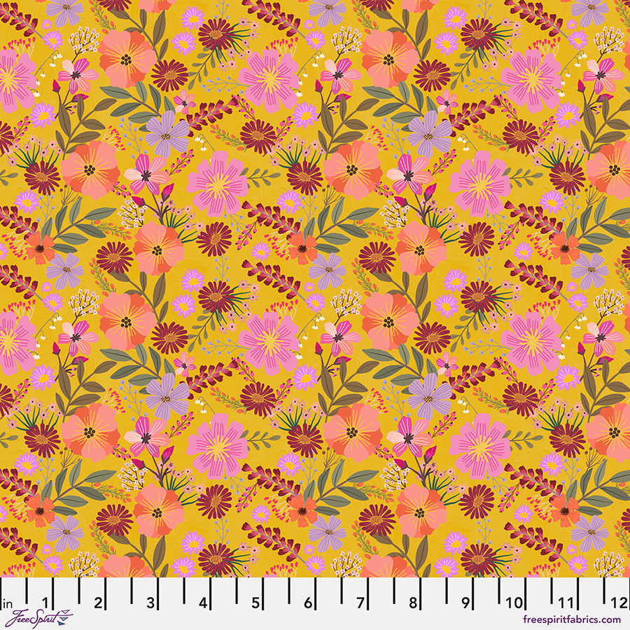 Floral Fiesta Daisy Delight by Mia Charro  ~ Marigold ~ (1/4 Meter)