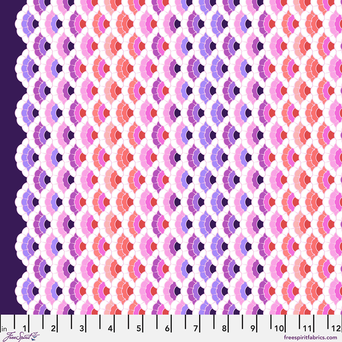 Floral Reef~ Aquatic Lace by Tula Pink ~ Ultraviolet ~  (1/4 Meter)