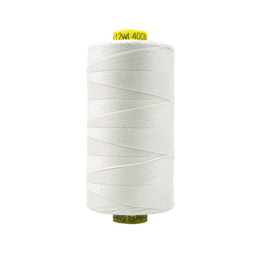 Spagetti Solid - 12wt Egyptian Cotton Thread ~ White