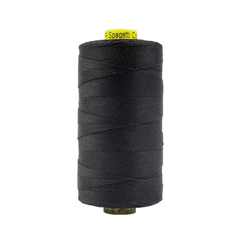Spagetti Solid - 12wt Egyptian Cotton Thread ~ Black