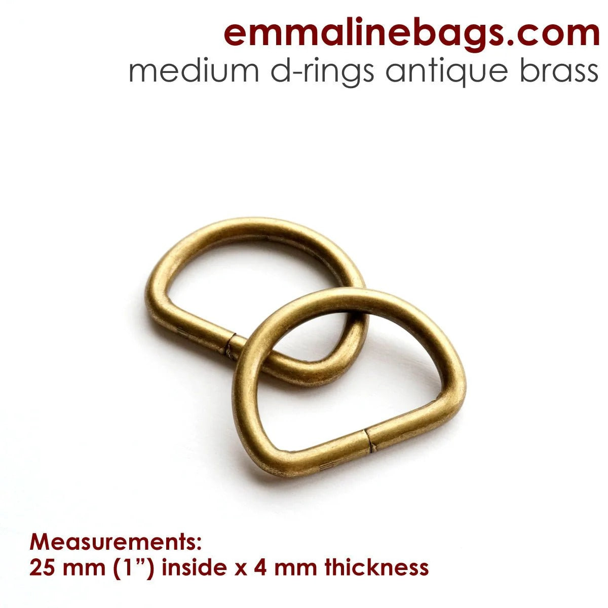 Assorted D-rings by Emmaline Bags
