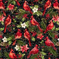 Holiday Feather & Flourish by Art Loft ~ Black ~ (1/4 meter)