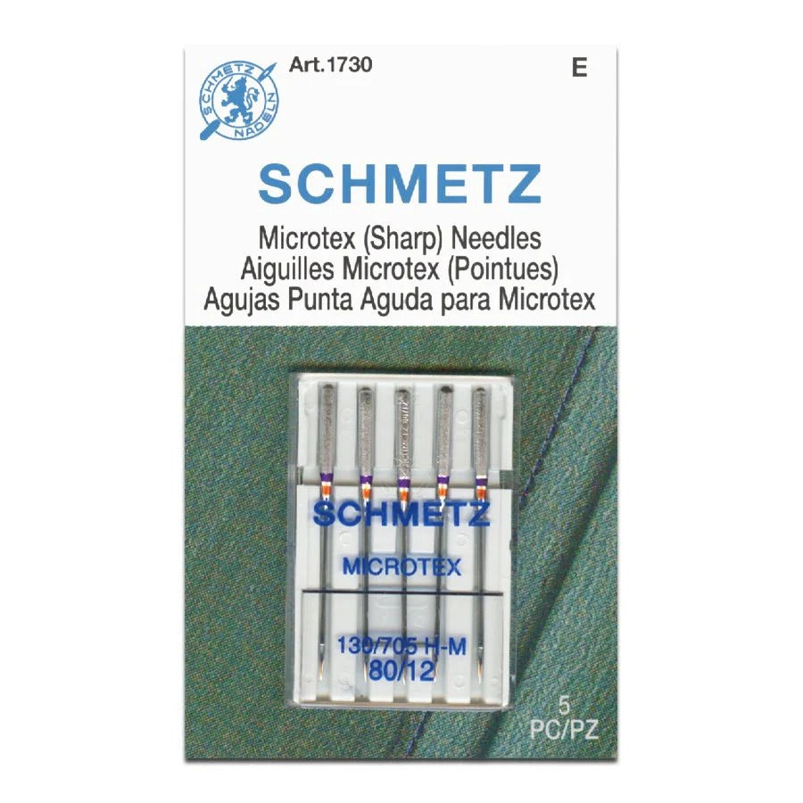 Microtex (Sharp) Machine Needle by Schmetz ~ 5 Pack