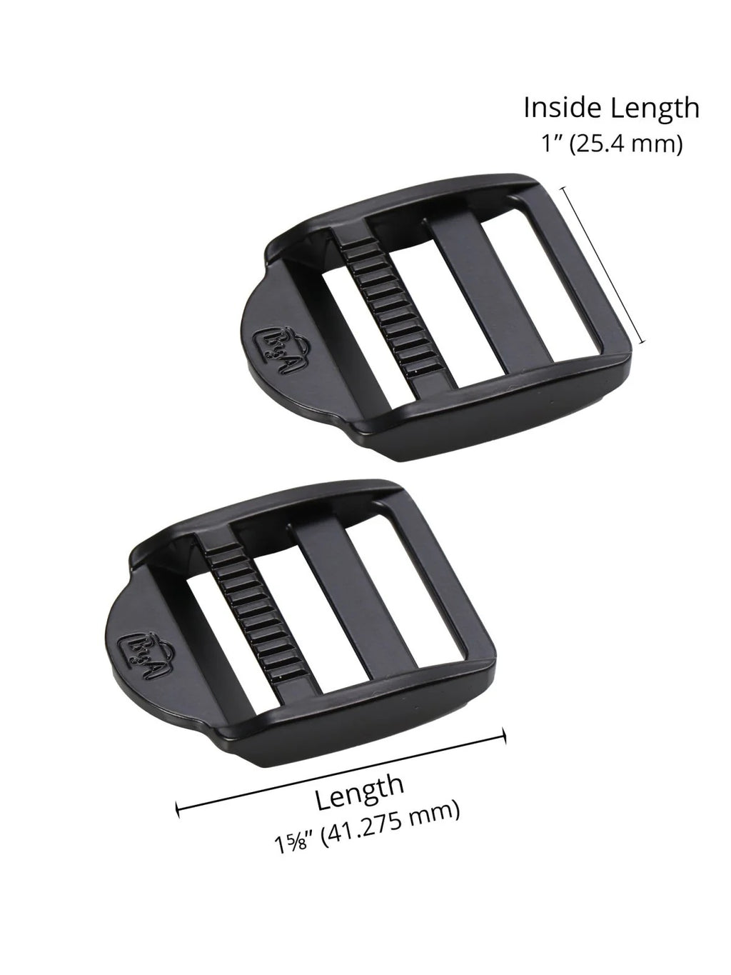 Strap Adjuster 1" ByAnnie ~ Black Metal