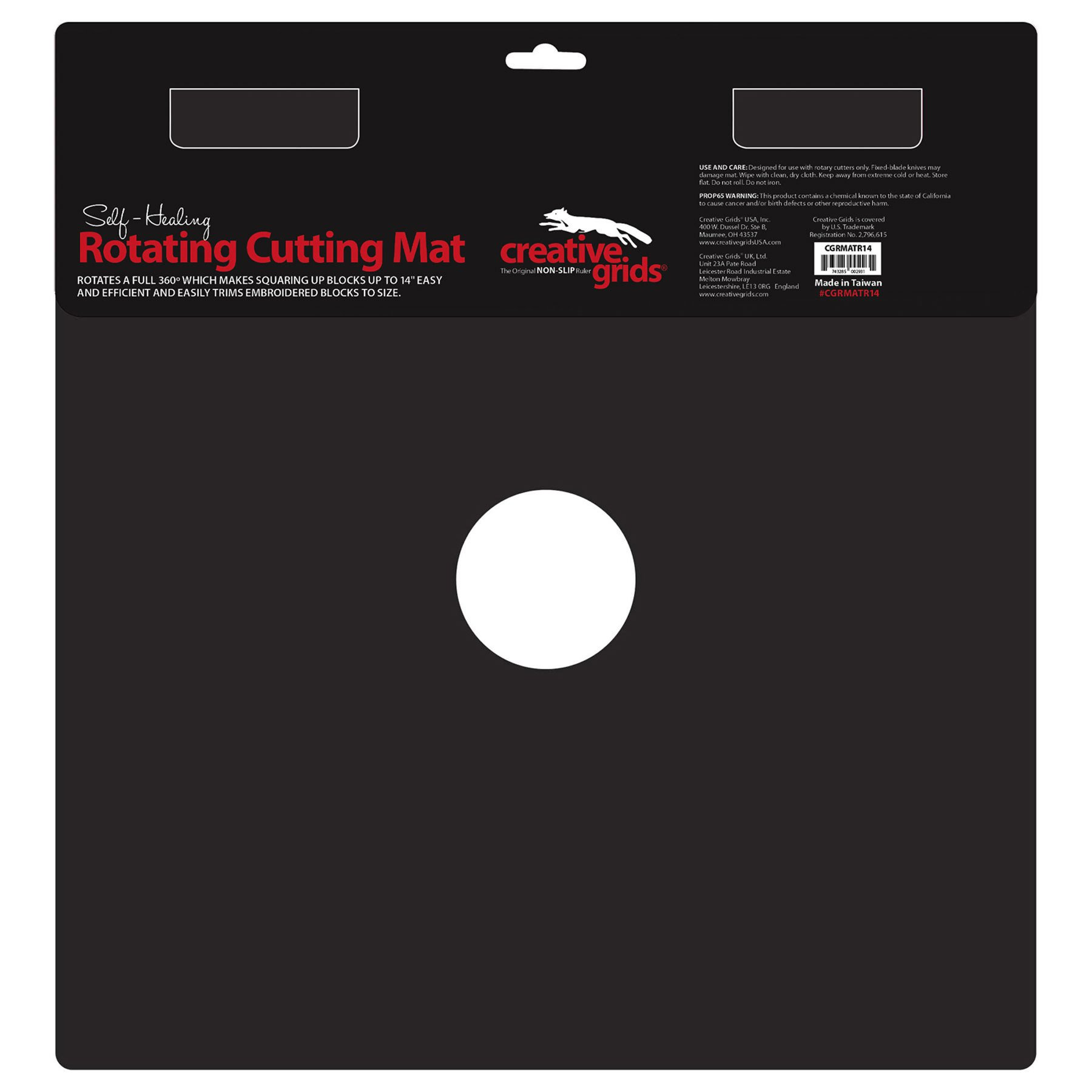 Creative Grids Self-Healing Rotating Cutting Mat 14in x 14in