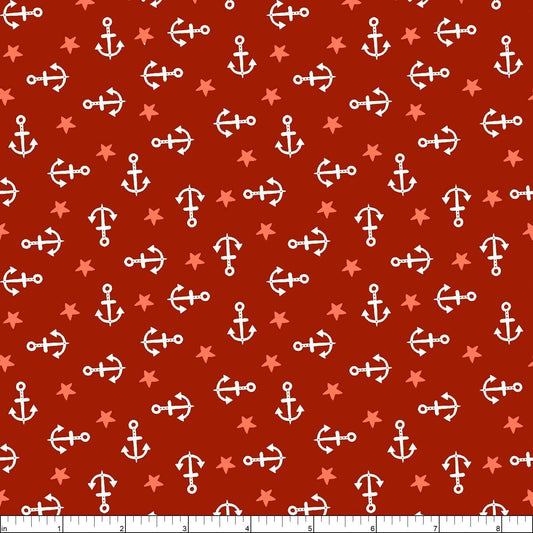 Water Babies by Sugarly Designs for Studio E Fabrics ~ Red