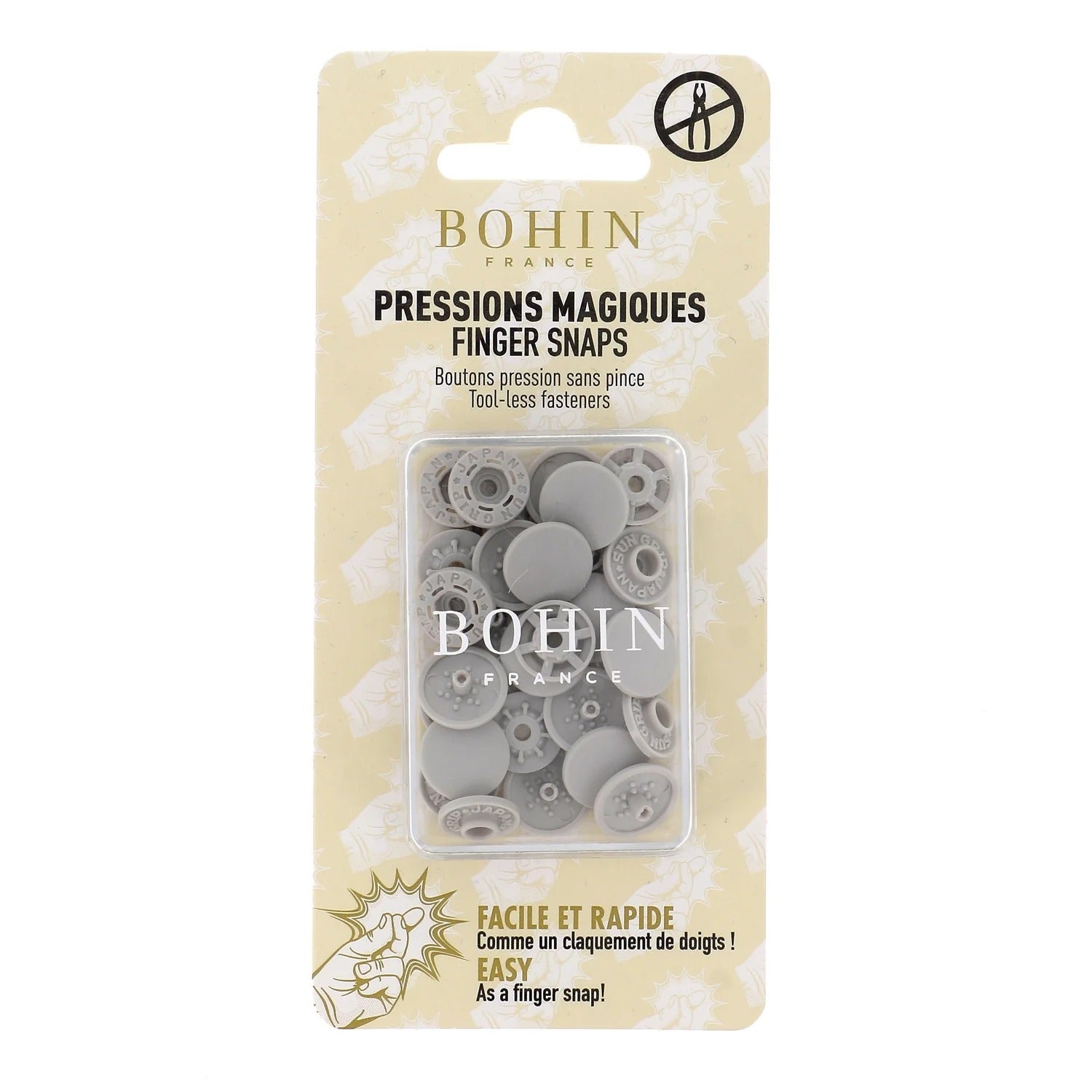 Finger Snaps by Bohin 13mm ~ 8 pack