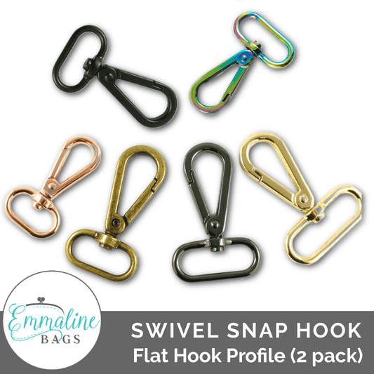 Swivel Snap Hooks: Flat Hook Profile (2 Pack)