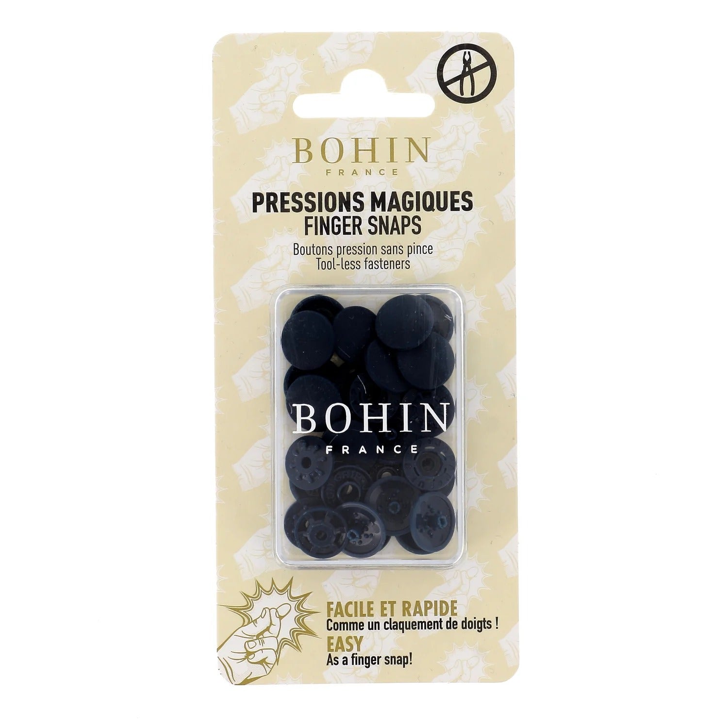 Finger Snaps by Bohin 13mm ~ 8 pack