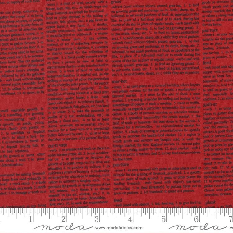Graze Newsprint by Sweetwater for Moda ~ Red