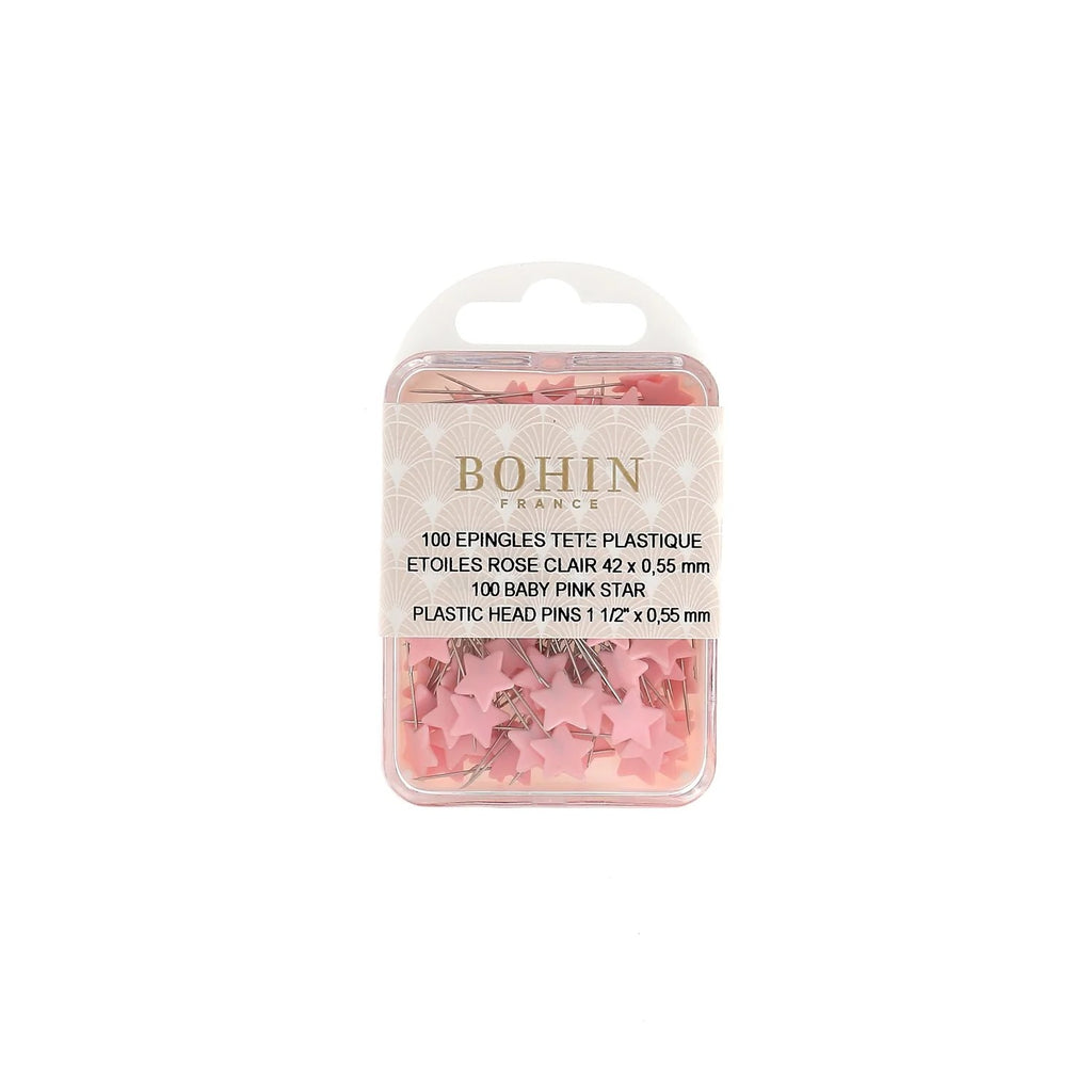 Baby Pink Star Pins by Bohin ~ 100pk