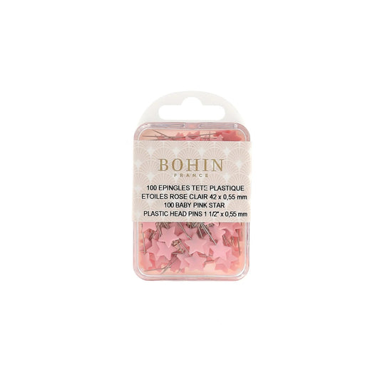 Baby Pink Star Pins by Bohin ~ 100pk