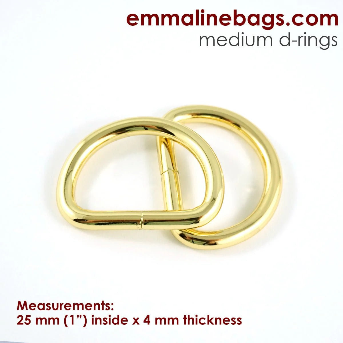 Assorted D-rings by Emmaline Bags