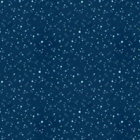 Underwater Wonders by Wilmington Prints ~ Bubbles All Over Deep Blue ~ (1/4 meter)