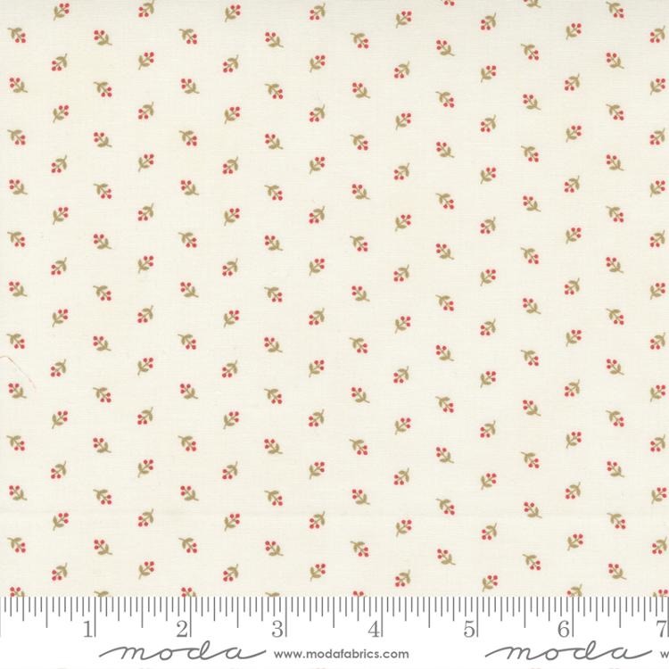 Rendezvous by 3 Sisters for Moda ~ Dainty Flowers Porcelain ~ (1/4 Meter)