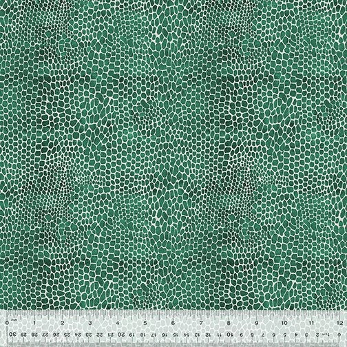 Age of the Dinosaurs by Katherine Quinn for Windham Fabrics ~ Scales Teal ~ (1/4 Meter)