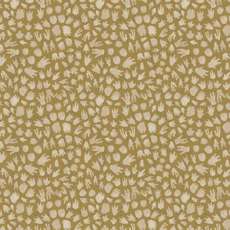Age of the Dinosaurs by Katherine Quinn for Windham Fabrics ~ Tracks Tan ~ (1/4 Meter)