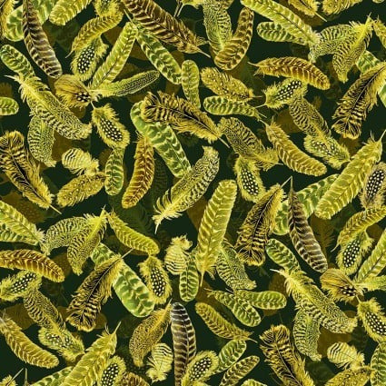 Gilded Feathers Greta Lynn  ~ Green (1/4 Meter)