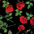 True Romance by Greta Lynn for Benartrex ~ Black/Red (1/4 Meter)