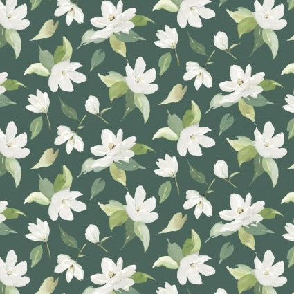 Sweet Magnolia by Deane Beesley for P&B Textiles ~ Dark Green