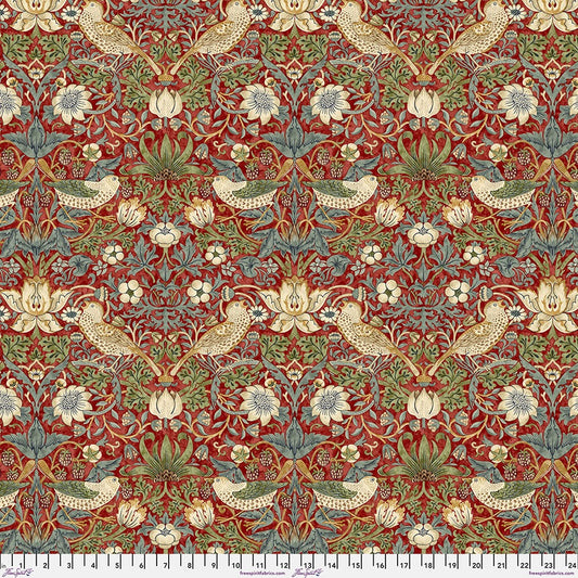 Strawberry Thief by Morris & Co. for FreeSpirit ~ Red