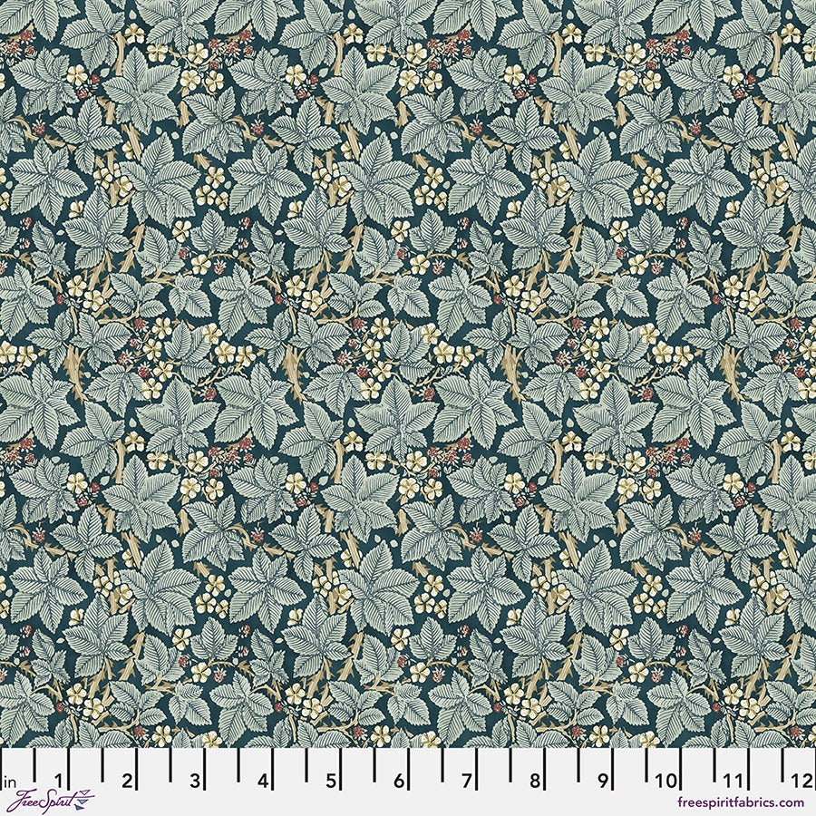 Bramble by Morris & Co. for FreeSpirit ~ Indigo ~ (1/4 Meter)