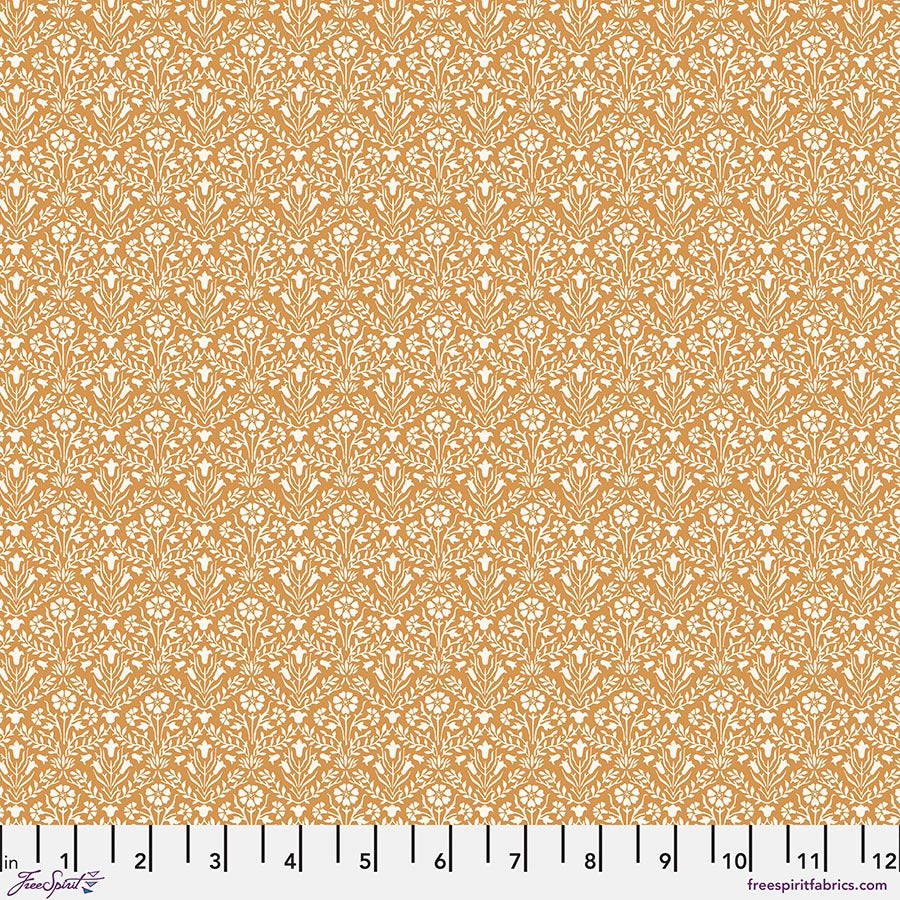 Small Bell Flowers by Morris & Co. for FreeSpirit ~ Yellow ~ (1/4 Meter)