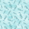 Underwater Wonders by Wilmington Prints ~ Seahorse Toss Teal ~ (1/4 meter)