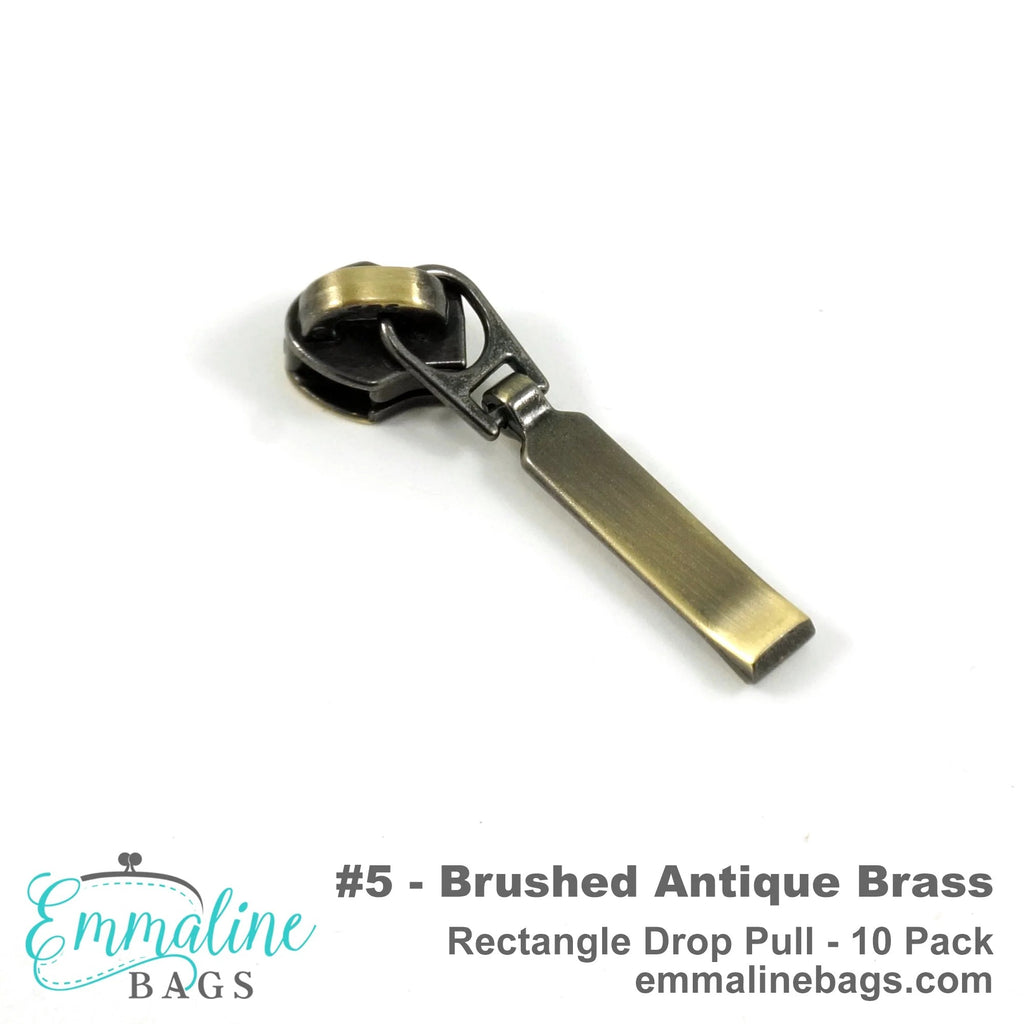 Rectangle Drop Zipper Pulls #5