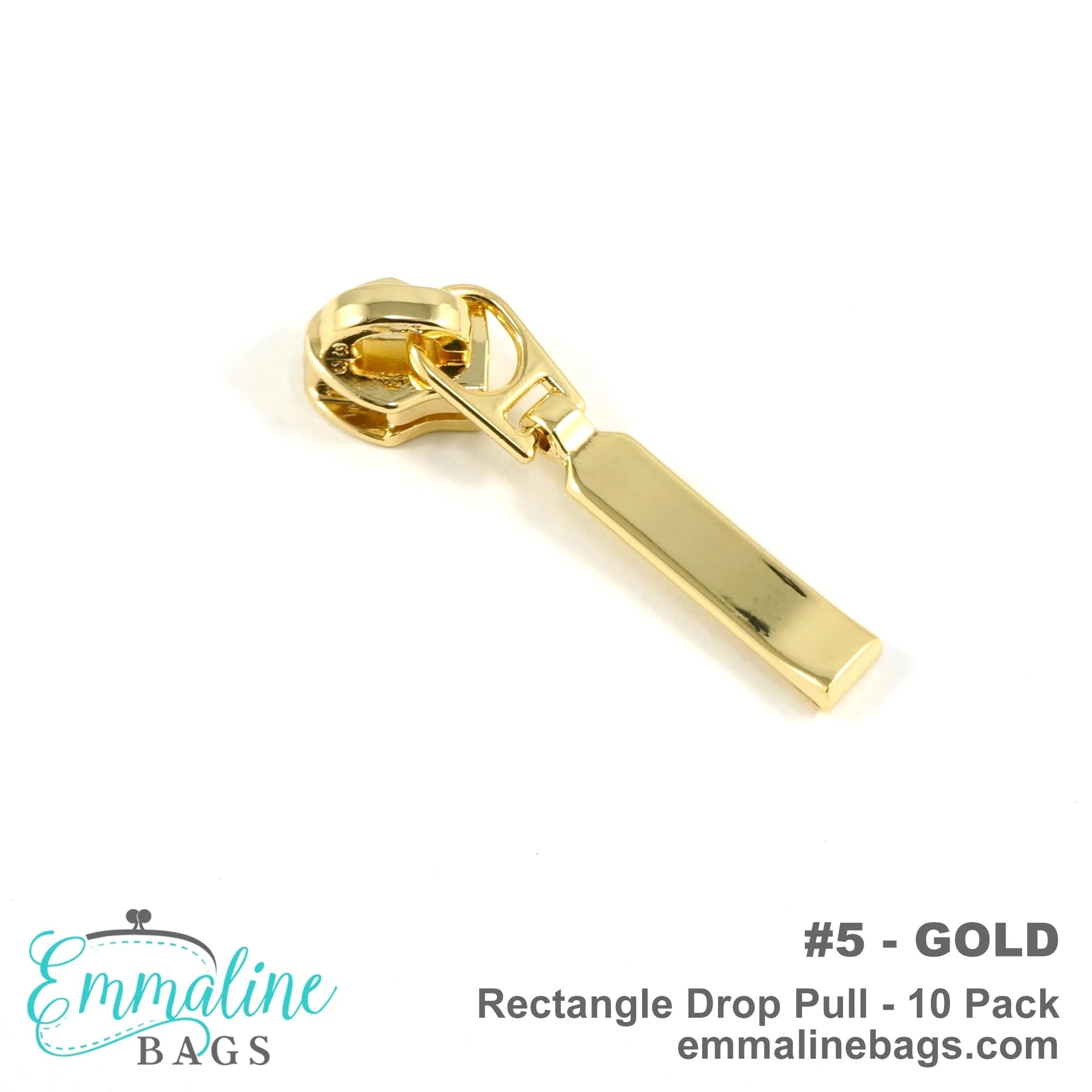 Rectangle Drop Zipper Pulls #5